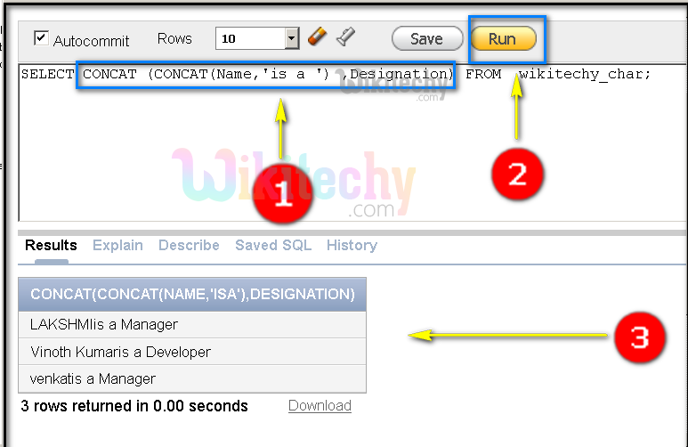  oracle character function concat condition